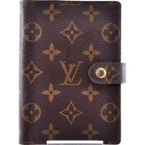 240163S Louis Vuitton Notebook Cover Agenda PM Brown Monogram